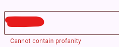 Prompt contains profanity